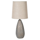 Grey & Gold Scalloped Table Lamp | The Elms