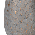 Grey & Gold Scalloped Table Lamp | The Elms