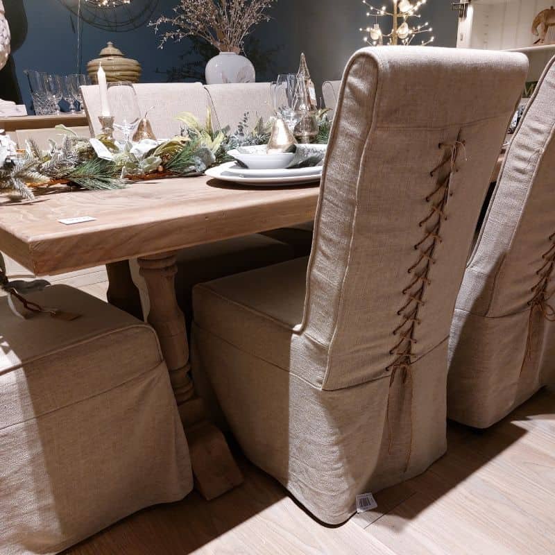 Tie-back Loose Cover Dining Chair - Grey | Dining Room | Dining Chairs | The Elms