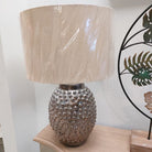 Studded Lamp with Linen Shade | Table & Desk Lamps | Table Lamps | The Elms