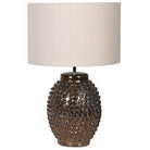 Studded Lamp with Linen Shade | Table & Desk Lamps | Table Lamps | The Elms