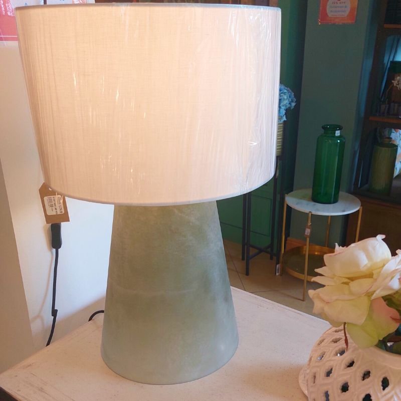 Smokey Green Table Lamp with Shade | Table & Desk Lamps | Table Lamps | The Elms