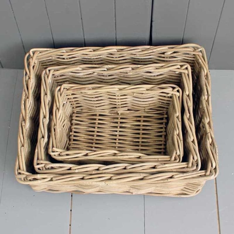 Kubu Basket Trays - Set of 3 | Office | Boxes & Baskets | The Elms
