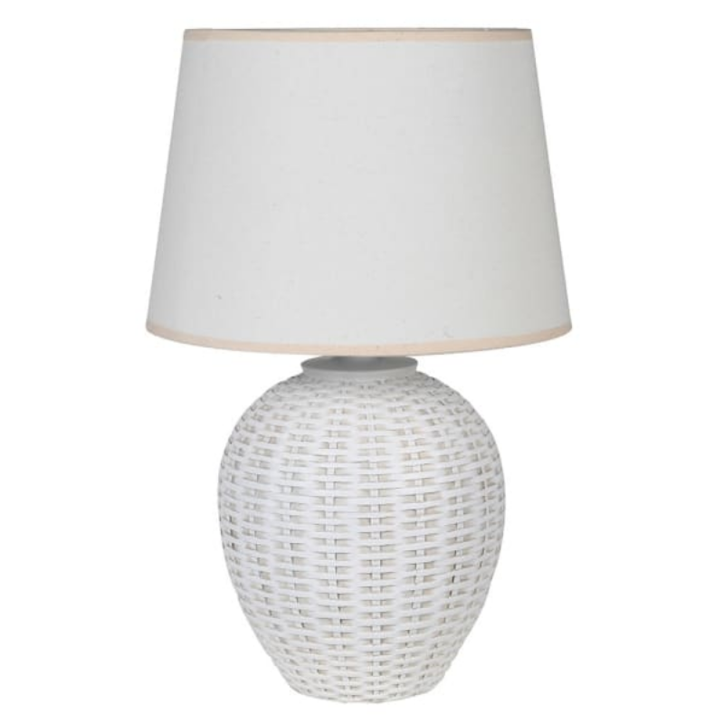 White Basket Effect Table Lamp | Table & Desk Lamps | Table Lamps | The Elms