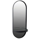 Black Wall Mirror with Shelf - 40cm x 100cm | Decorative Accessories | Mirrors | The Elms