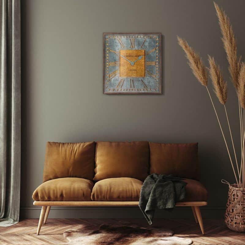 Florentine Gold Square Grand Wall Clock - 24 inch | Wall Decor | Clocks | The Elms