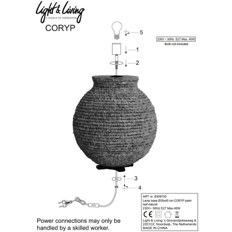 Coryp Table Lamp Base - 40cm | Lighting Accessories | Lamp Bases | The Elms