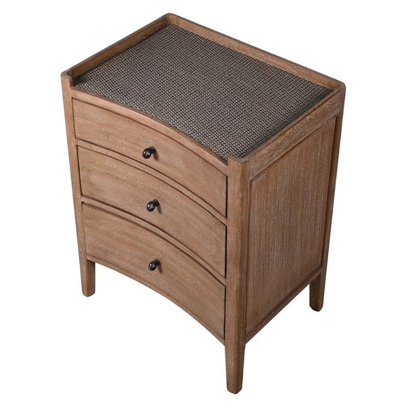 Kingham 3 Drawer Bedside Table - 55cm x 73cm | Bedroom | Bedside Tables | The Elms