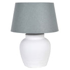 White Ceramic Lamp with Shade – 65cm | Lamps | Table Lamps | The Elms