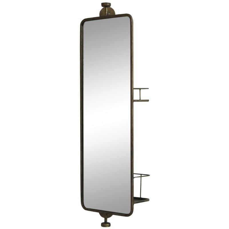 Wall Mirror - Antique Brass - 17cm x 80cm | Decorative Accessories | Mirrors | The Elms