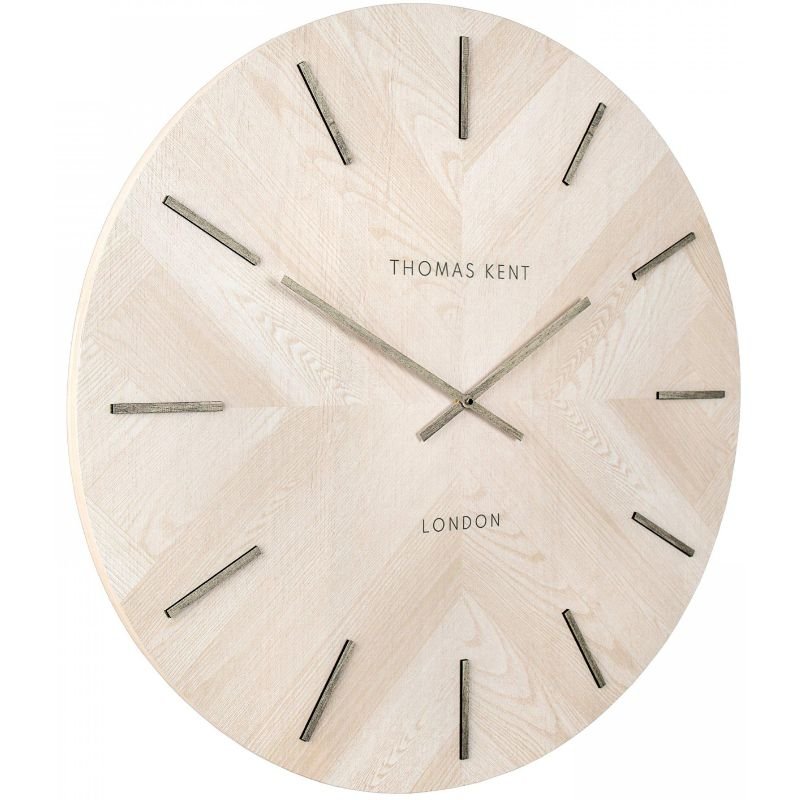 Wharf Oak Herringbone Wall Clock - 30 inch | Wall Decor | Clocks | The Elms