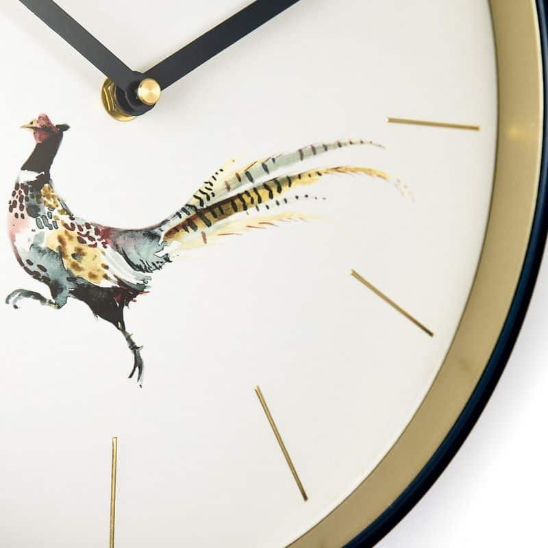 Woodland Pheasant Wall Clock - 12 inch | Decorative Accessories | Clocks | The Elms