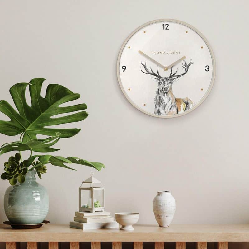 Wild Stag Wall Clock - 12 inch | Decorative Accessories | Clocks | The Elms
