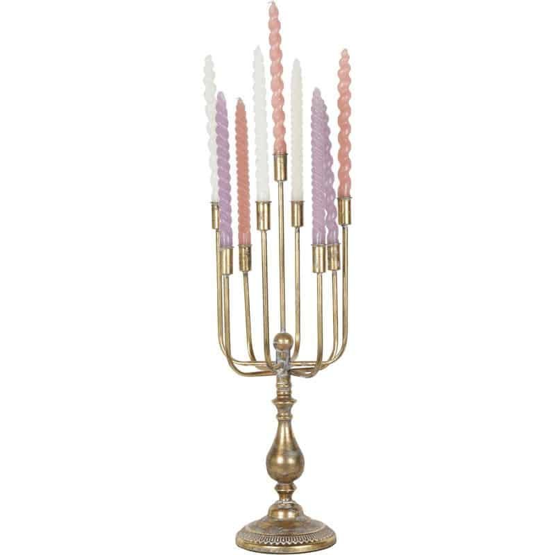 Rustic Gold 9 Candle Candelabra - 73cm | Lighting Accessories | Candleholders | The Elms