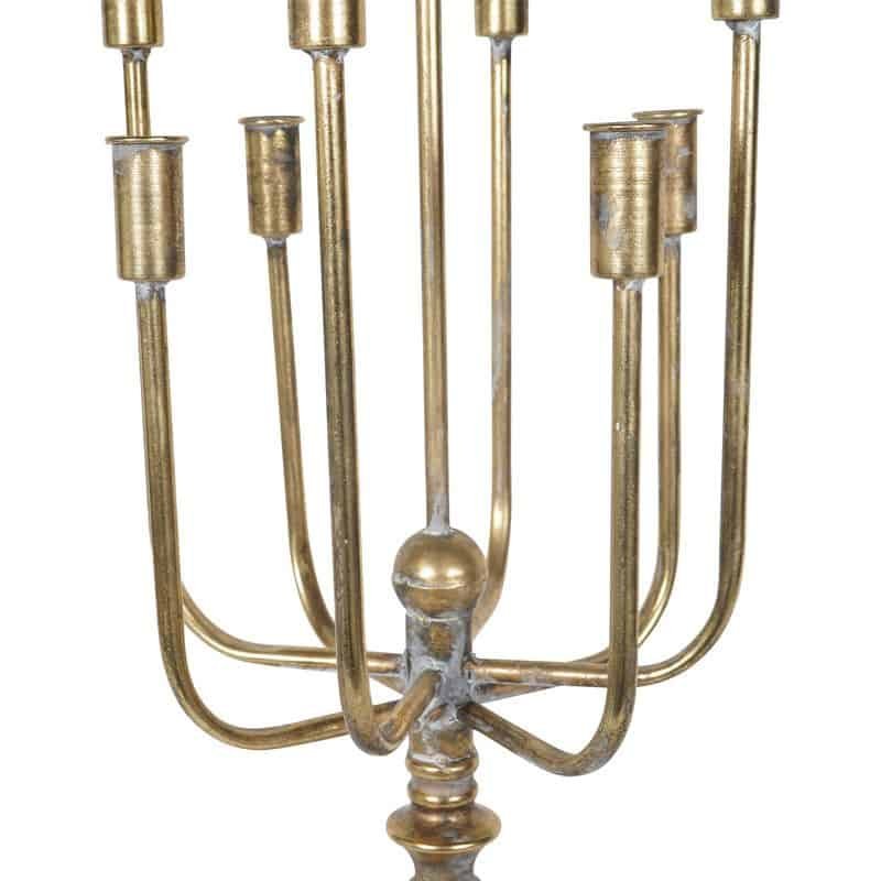 Rustic Gold 9 Candle Candelabra - 73cm | Lighting Accessories | Candleholders | The Elms
