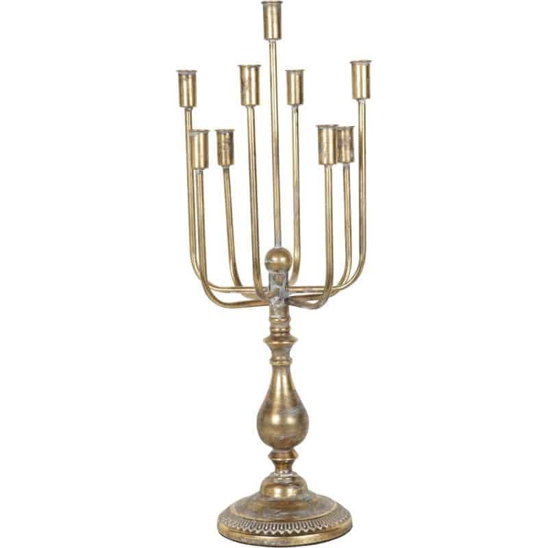 Rustic Gold 9 Candle Candelabra - 73cm | Lighting Accessories | Candleholders | The Elms