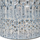 Stormy Sky Glaze Table Lamp with Cream Drum Shade - 60cm | Lamps | Table Lamps | The Elms