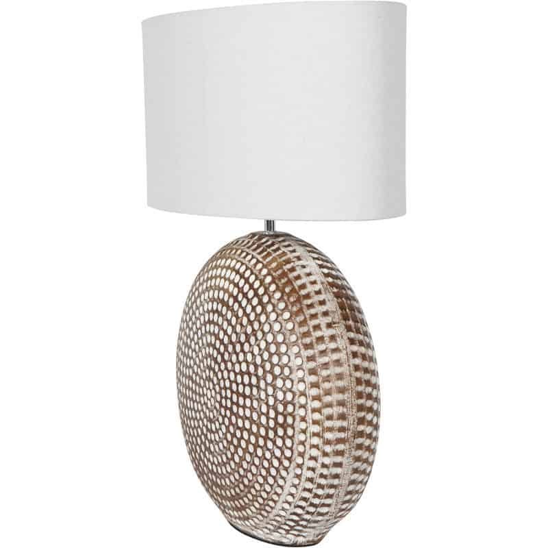 Chariot Round Ceramic Lamp Base with Shade - 65cm | Lamps | Table Lamps | The Elms
