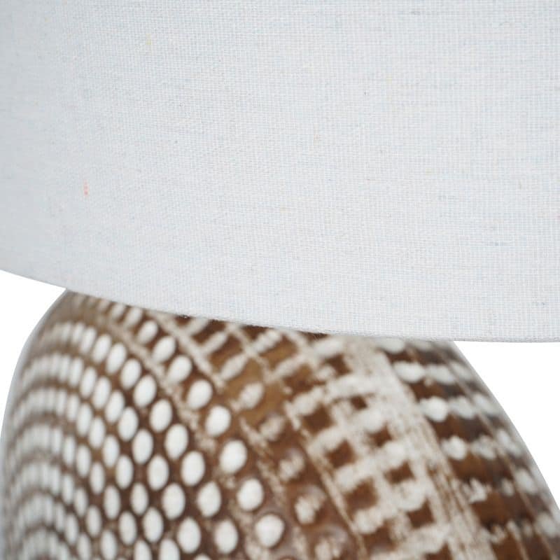 Chariot Round Ceramic Lamp Base with Shade - 65cm | Lamps | Table Lamps | The Elms