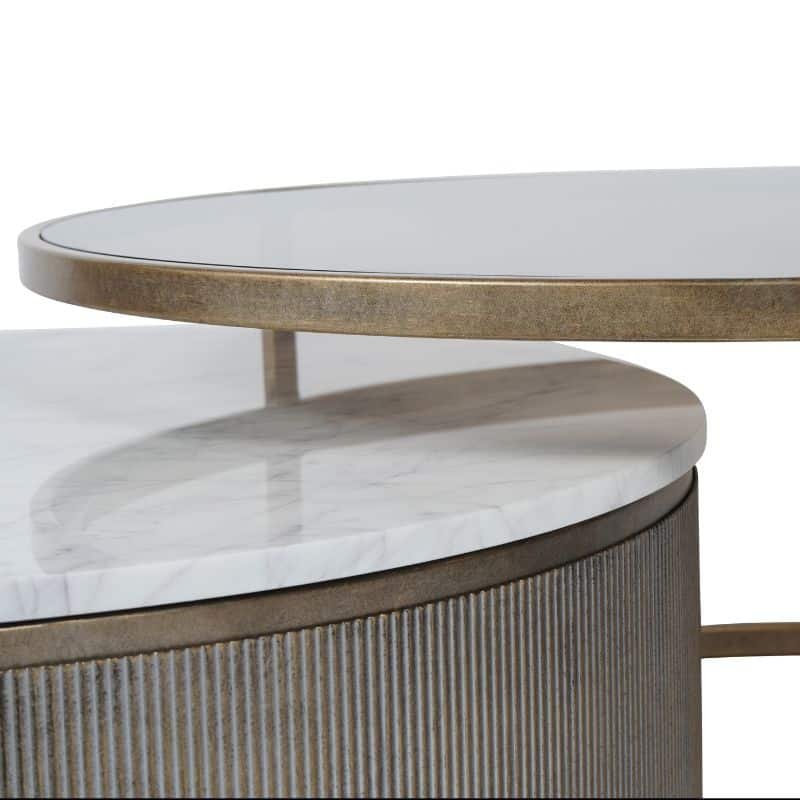 Belvedere Aged Gold Coffee Table - Set of 2 | Living Room | Coffee Tables | The Elms