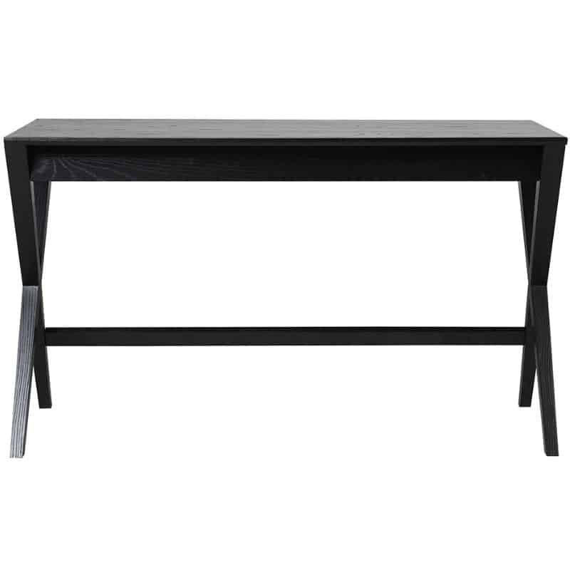 Black Cross Leg Desk - 130cm x 76cm | Office | Desks | The Elms