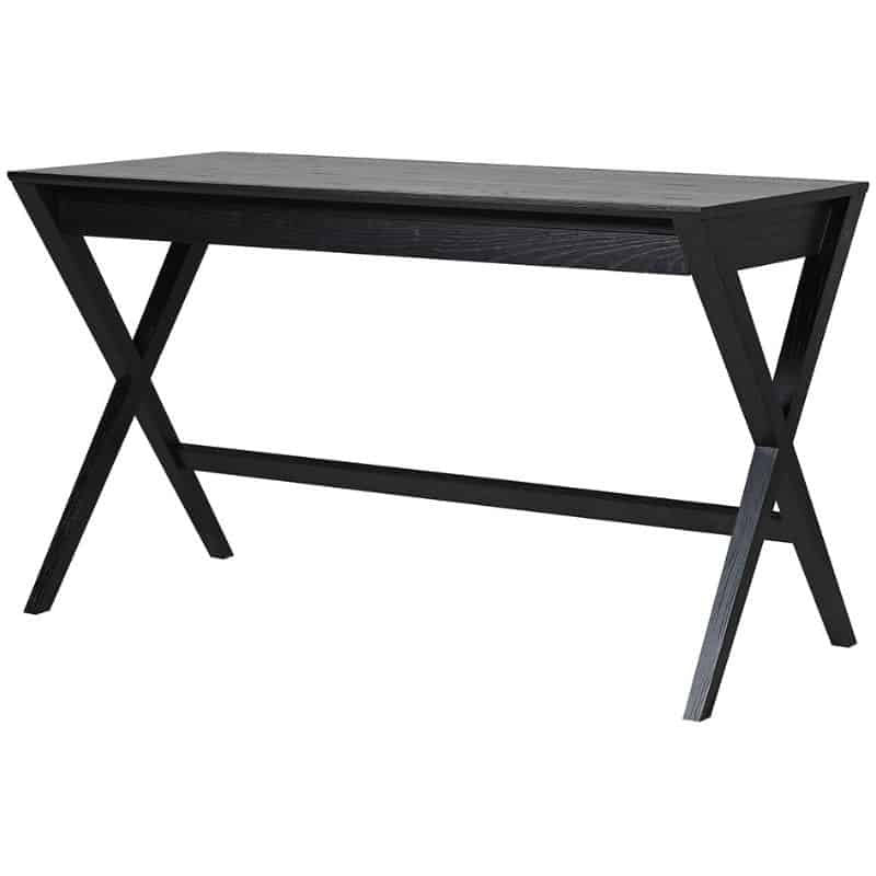 Black Cross Leg Desk - 130cm x 76cm | Office | Desks | The Elms