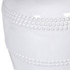 White Beaded Table Lamp with Linen Shade - 62cm | Lamps | Table & Desk Lamps | The Elms