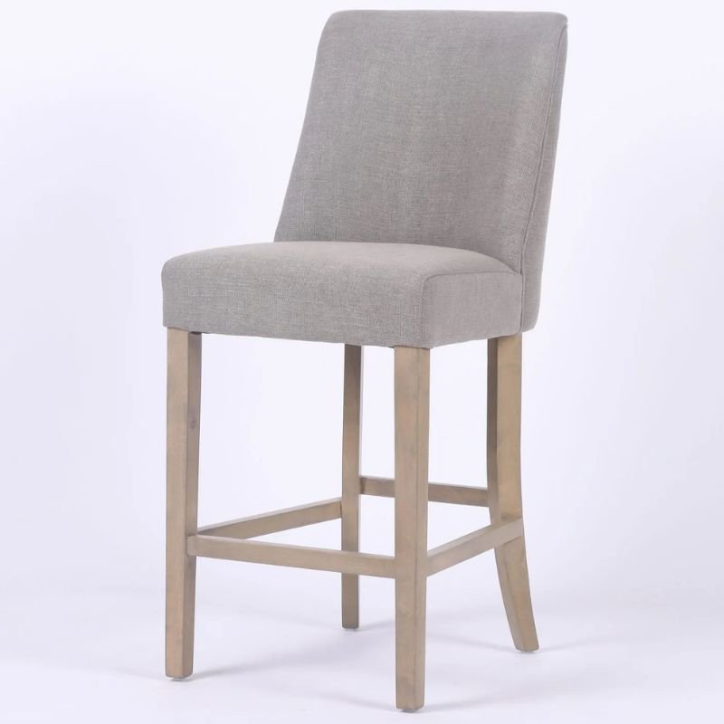 Rosa Sand Linen Counter Stool | Dining Room | Bars & Barstools | The Elms