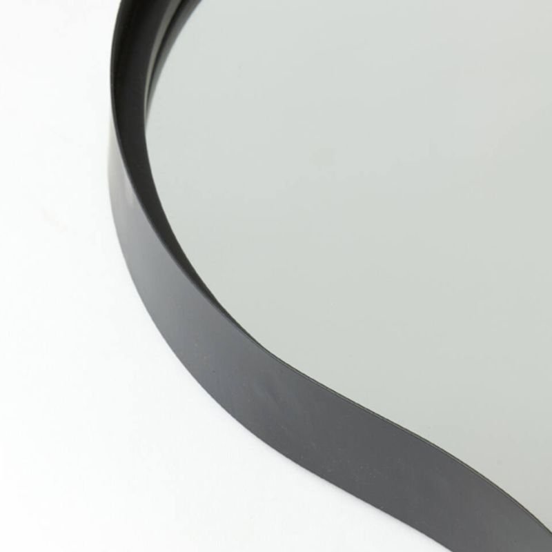 Levu Matte Black Wall Mirror - 39cm x 59.5cm | Wall Decor | Mirrors | The Elms