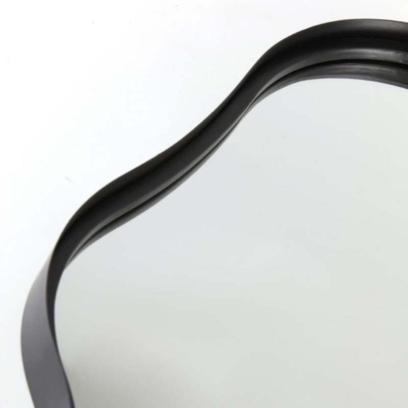 Levu Matte Black Wall Mirror - 39cm x 59.5cm | Wall Decor | Mirrors | The Elms
