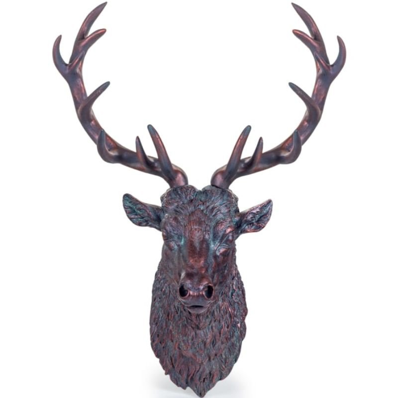 Antique Bronze Stag Wall Head - 84cm | Christmas | Christmas Decorative Accessories | The Elms