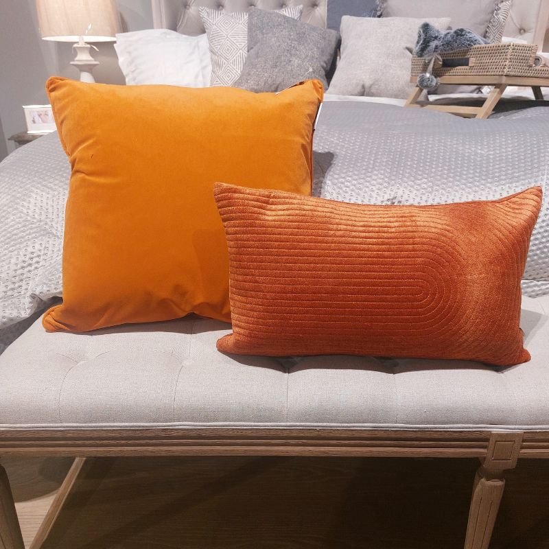 Lepape Rust Cushion - 50cm x 30cm | Soft Furnishings | Cushions | The Elms