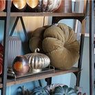 Round Fleur Olive Cushion - 40cm x 40cm | Soft Furnishings | Cushions | The Elms