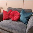 Round Fleur Sangria Cushion - 40cm x 40cm | Soft Furnishings | Cushions | The Elms