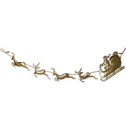 Galvanised Gold Sleigh Garland - 200cm | Christmas | Christmas Wreaths & Garlands | The Elms