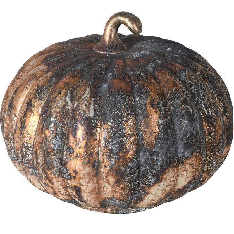 Patina Glass Pumpkin - 23cm | Christmas | Christmas Decorative Accessories | The Elms