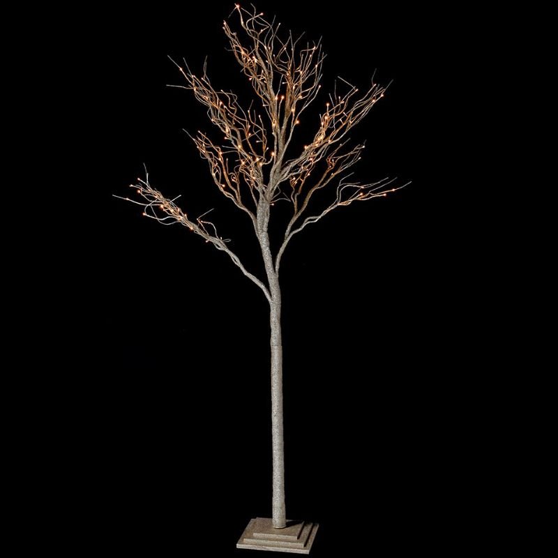 176 LED Champagne Twig Tree - 240cm | Christmas | Christmas Decorative Accessories | The Elms
