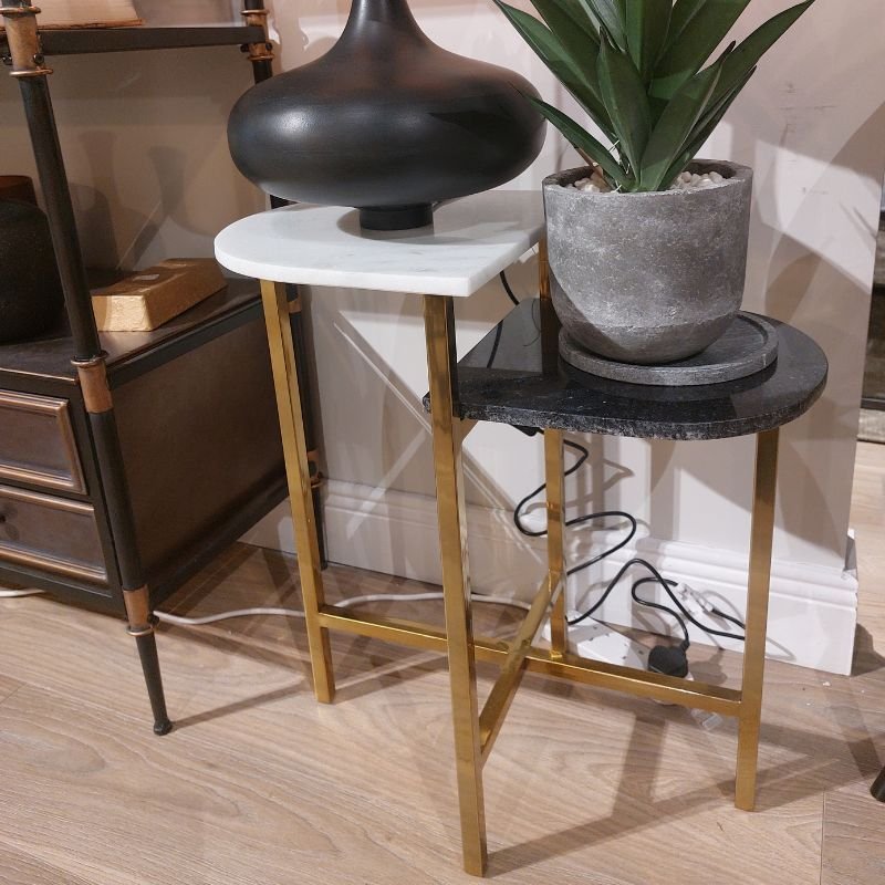 Mono Marble Side Table - 60cm x 64cm | Living Room | Coffee Tables & Side Tables | The Elms