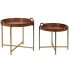 Leather Side Tables - Set of 2 | Living Room | Coffee Tables & Side Tables | The Elms