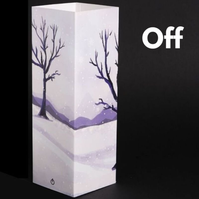 Winter Wonderland Shadow Lamp - 30cm | Christmas | Christmas Hurricanes & Candleholders | The Elms