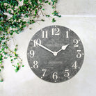 Arabic Cement Outdoor Wall Clock - 20 inch | Wall Decor | Clocks | The Elms