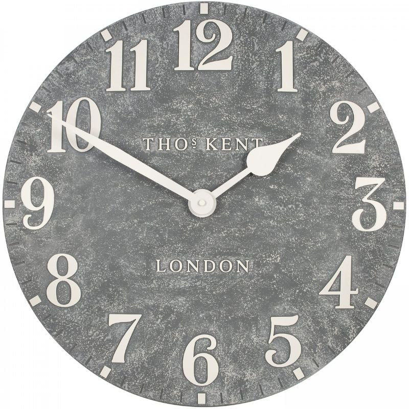 Arabic Cement Outdoor Wall Clock - 20 inch | Wall Decor | Clocks | The Elms