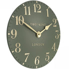 Arabic Lichen Green Wall Clock - 12 inch | Wall Decor | Clocks | The Elms