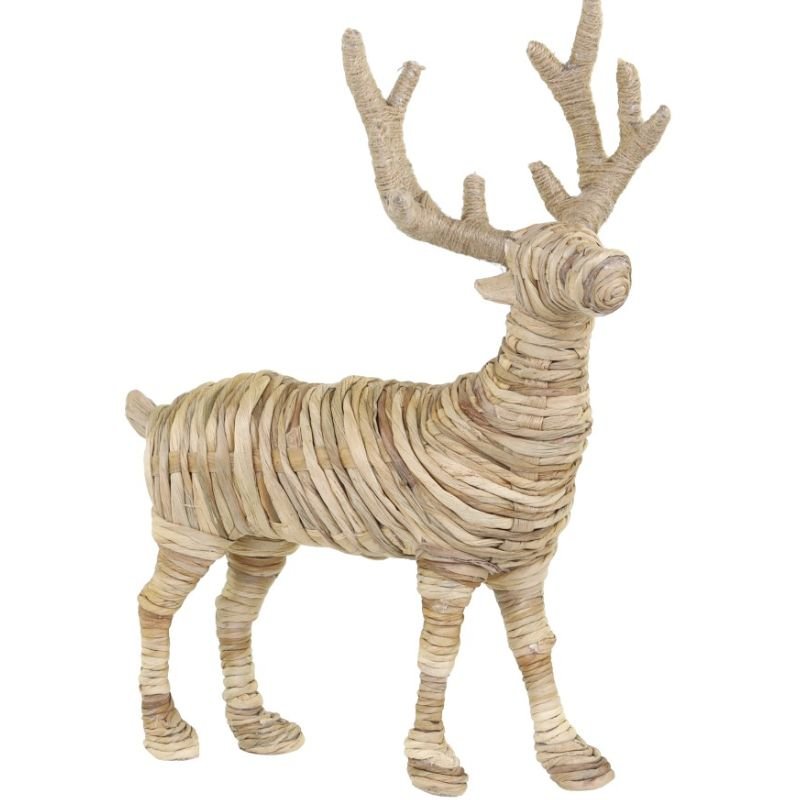 Wicker Reindeer - 29cm | Christmas Decorative Accessories | The Elms