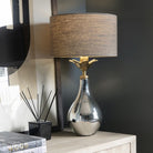Claymore Mercury Glass Teardrop Table Lamp With Shade - 52cm | Lamps | Table & Desk Lamps | The Elms
