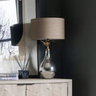 Claymore Mercury Glass Teardrop Table Lamp With Shade - 52cm | Lamps | Table & Desk Lamps | The Elms
