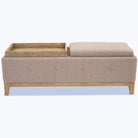 St James Soft Grey Storage Ottoman - 132cm x 48cm x 47cm | Bedroom | Benches & Pouffes | The Elms