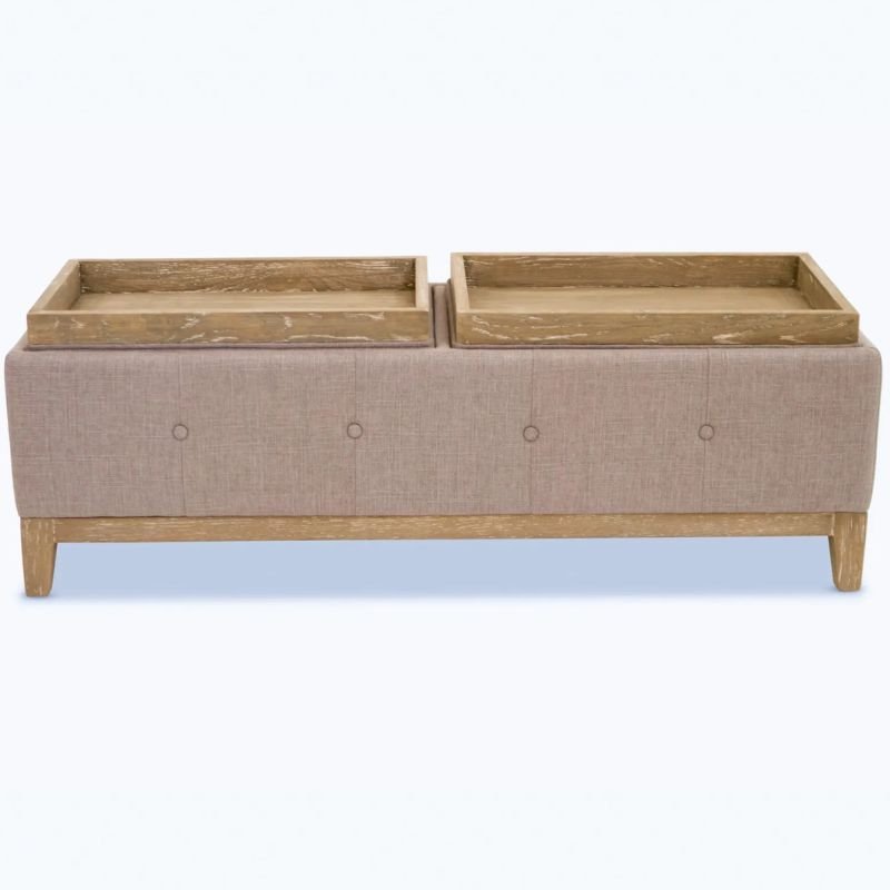St James Soft Grey Storage Ottoman - 132cm x 48cm x 47cm | Bedroom | Benches & Pouffes | The Elms