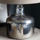 Claymore Squat Antiqued Glass Table Lamp With Shade - 42cm | Lamps | Table & Desk Lamps | The Elms