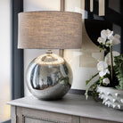 Claymore Round Glass Table Lamp With Shade - 54cm | Lamps | Table & Desk Lamps | The Elms